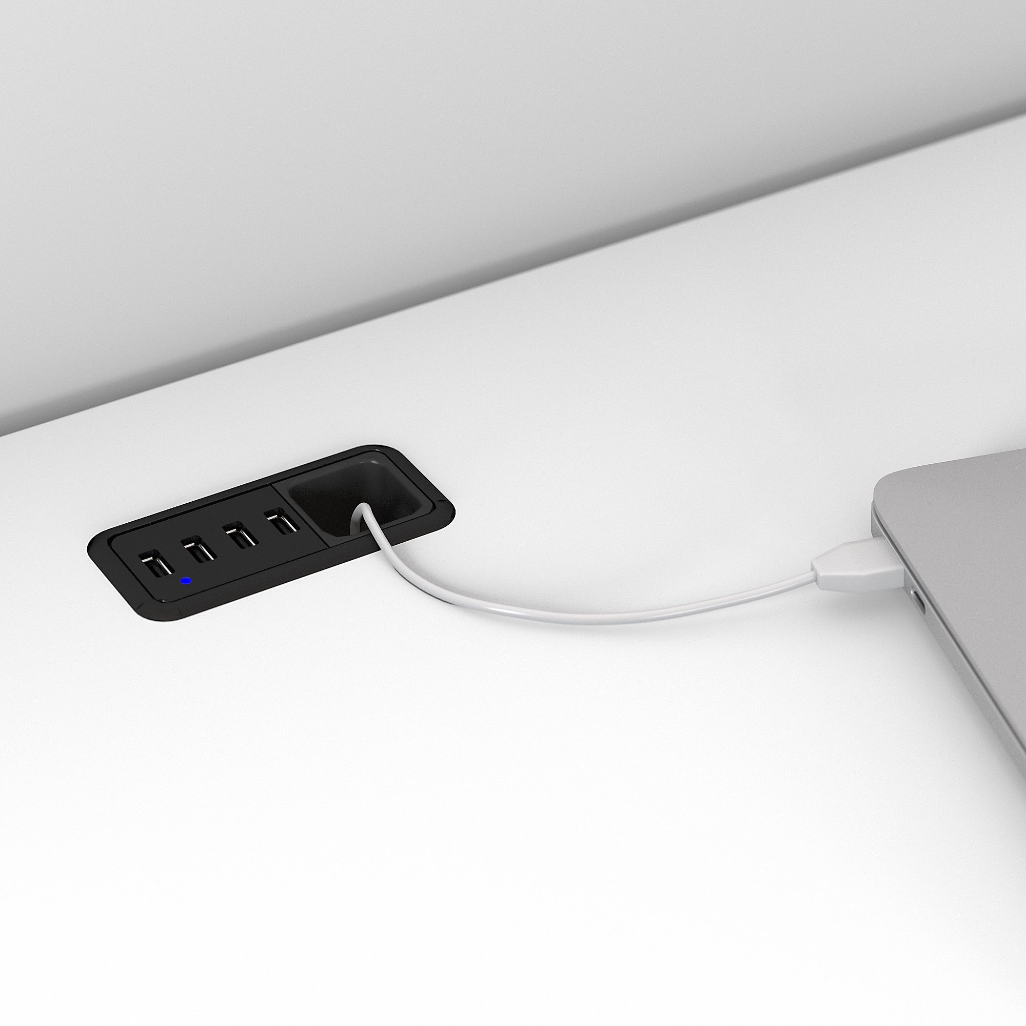 Cabot Traditional White L-Shaped Computer Desk-3