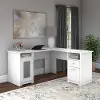 WC31930K Cabot White L-Shaped Desk - Bush Furniture