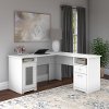 Traditional White L-Shaped Computer Desk - Cabot
