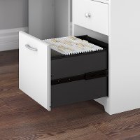 Traditional White L-Shaped Computer Desk - Cabot-4