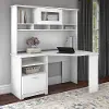 CAB008WHN Cabot White 60 Inch Corner Desk with Hutch - Bush Furniture