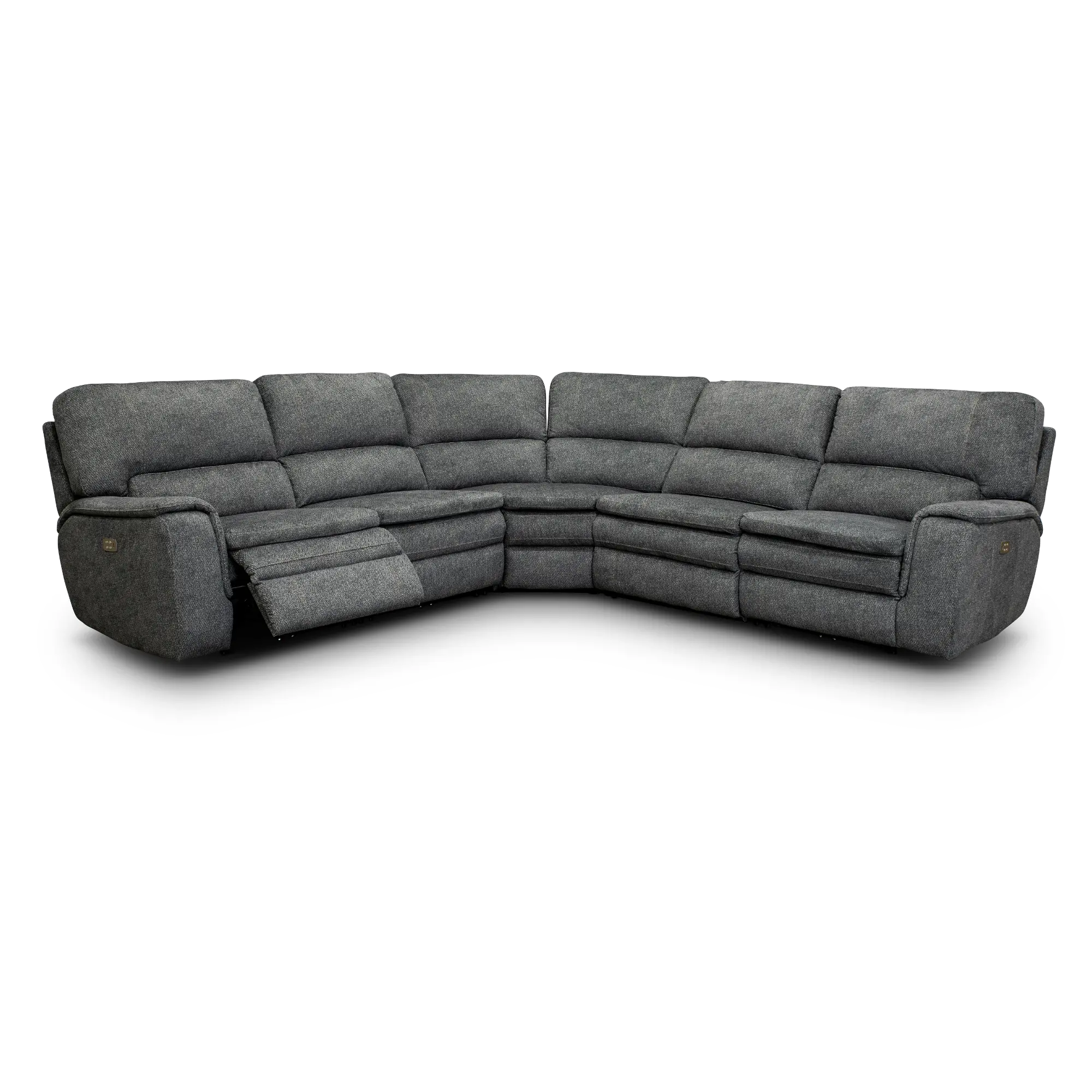 Casey Indigo 5 Piece Power Reclining Sectional