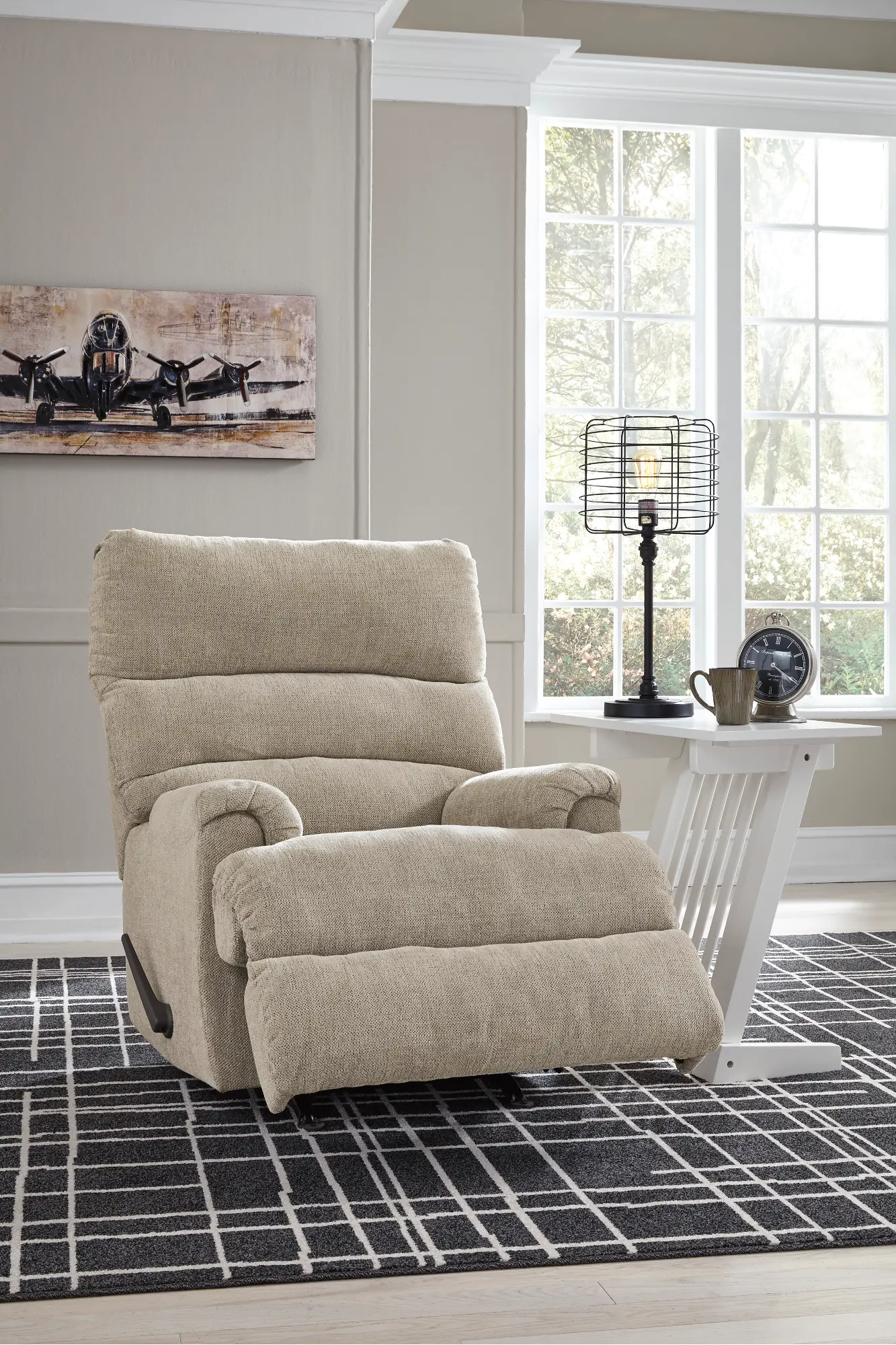 Manfort Tan Rocker Recliner-2