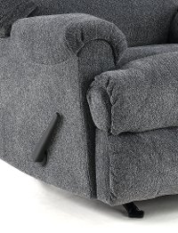 Casual Contemporary Charcoal Gray Rocker Recliner - Manfort-2