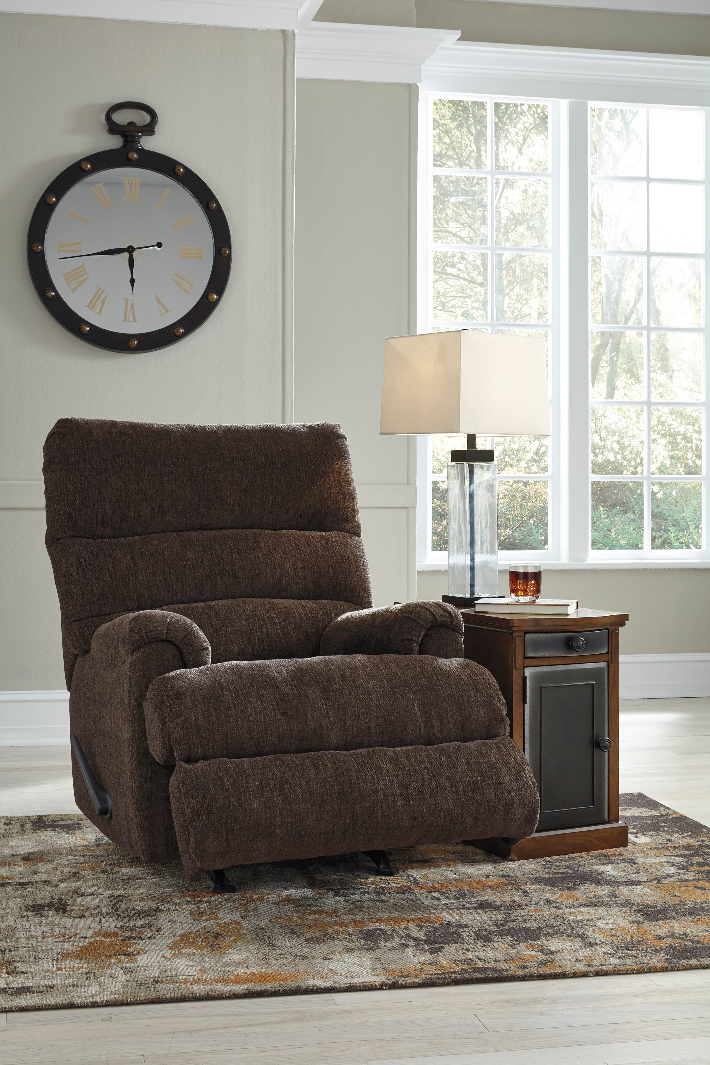 Manfort Brown Rocker Recliner-2