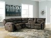 Casual Contemporary Brown Reclining Sectional Sofa - Canyon