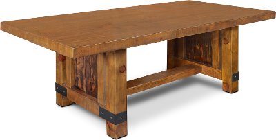 Rustic Pine Dining Room Table - Big Timber