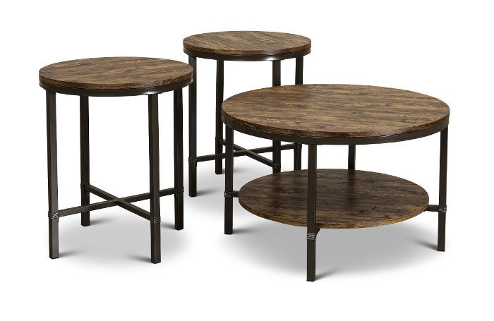 Sedona Rustic Oak Table, Set of 3