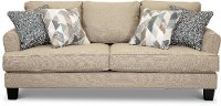 Casual Contemporary Linen Beige Sofa - Bryn