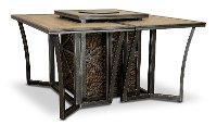 3PC:FRANKLIN/FRPT+BR Modern 3 Piece Patio Fire Pit Bar - Franklin-3