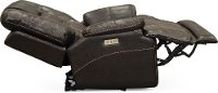 Walnut Brown Leather-Match Lay-Flat Power Recliner - Bonanza-3