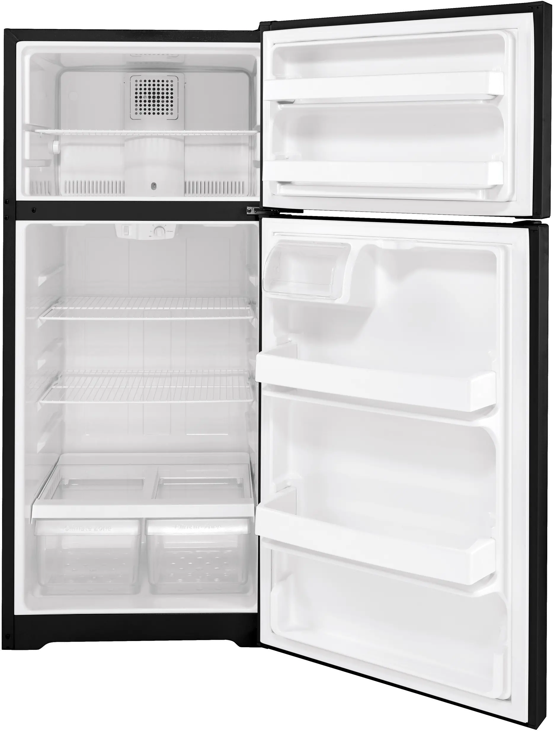 GTS17DTNRBB GE 16.6 cu ft Top Freezer Refrigerator - 28 W Black-3