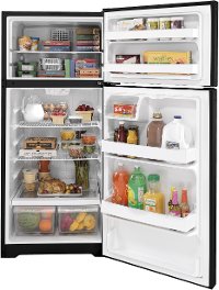 GTS17DTNRBB GE 16.6 cu. ft. Top Freezer Refrigerator - 28 Inch Black-2