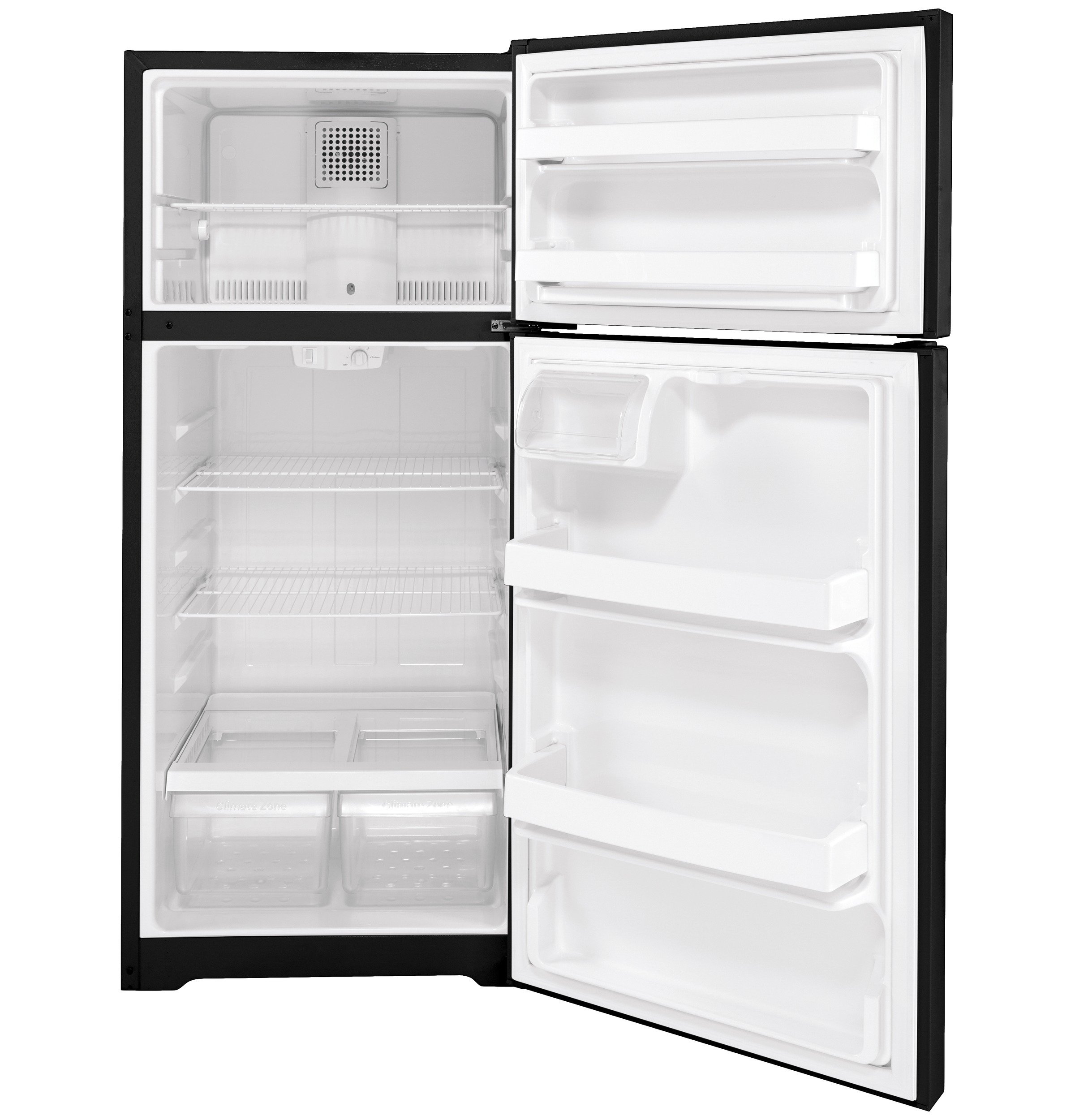 GTS17DTNRBB GE 16.6 cu. ft. Top Freezer Refrigerator - 28 Inch Black-3