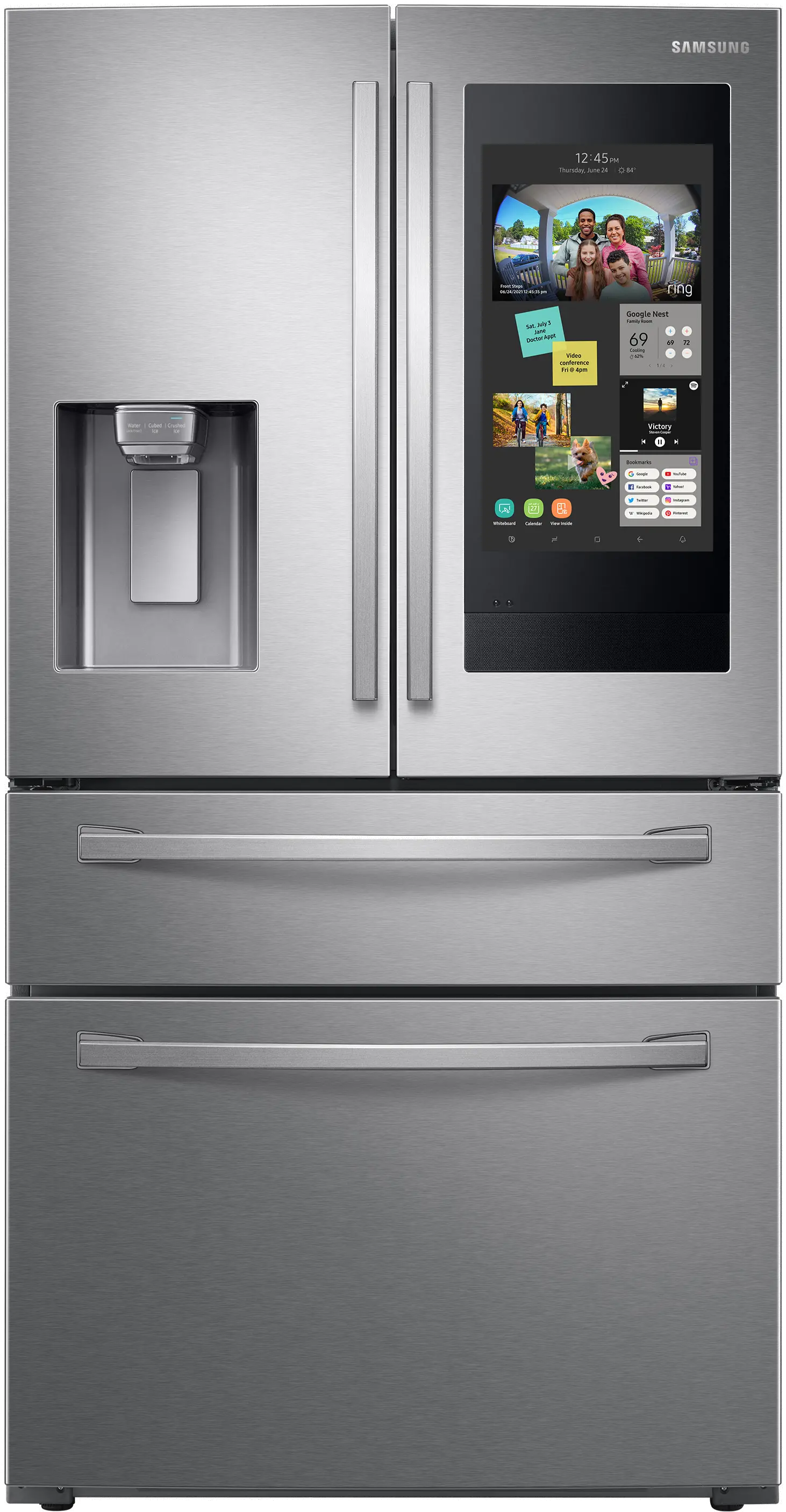 RF28R7551SR Samsung 28 cu ft 4 Door Refrigerator - Stainless Steel-1