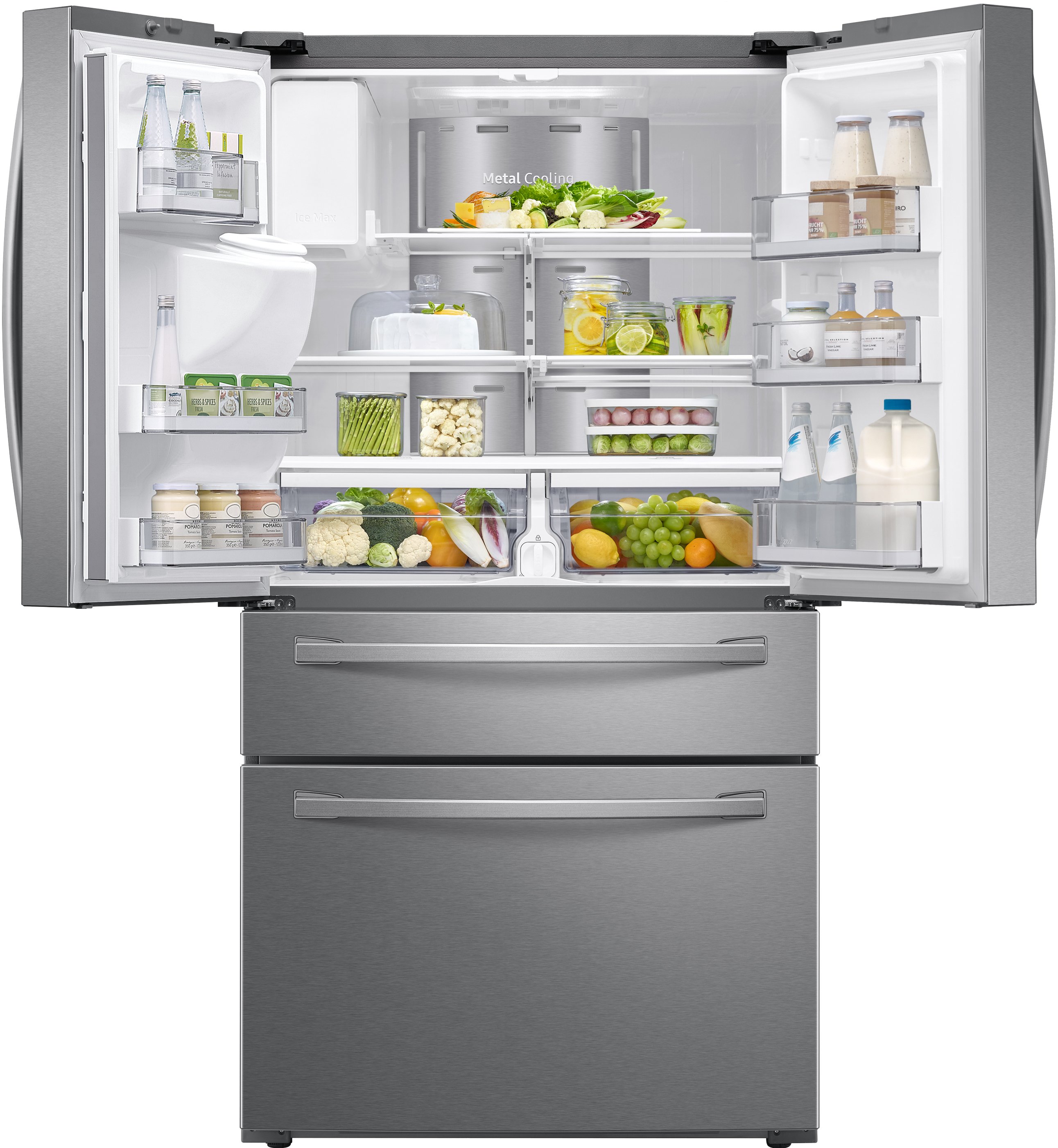 RF28R7551SR Samsung 28 cu ft French Door Refrigerator with Family Hub - 36 W Fingerprint Resistant Stainless Steel-2