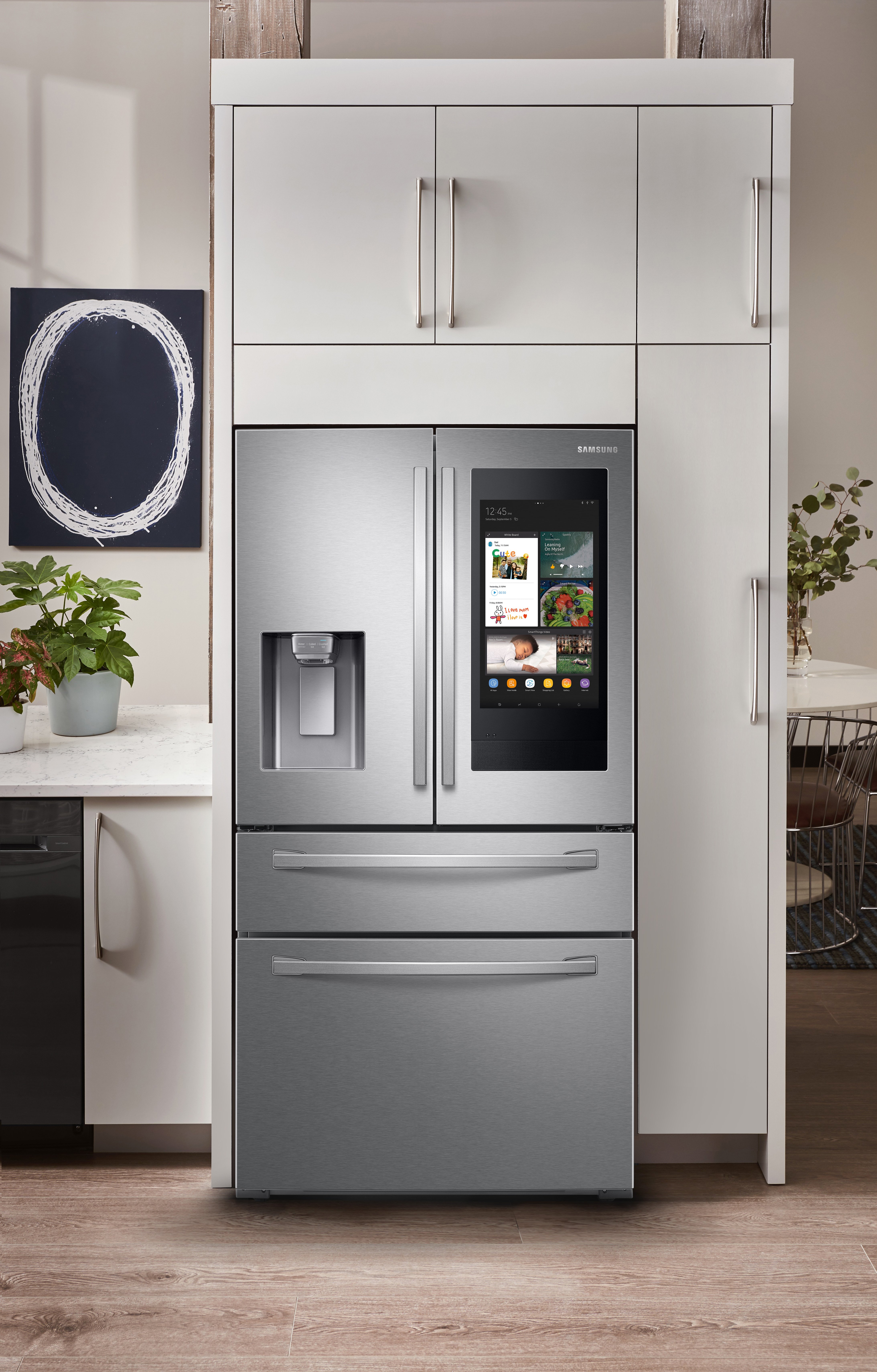 RF28R7551SR Samsung 28 cu ft French Door Refrigerator with Family Hub - 36 W Fingerprint Resistant Stainless Steel-4