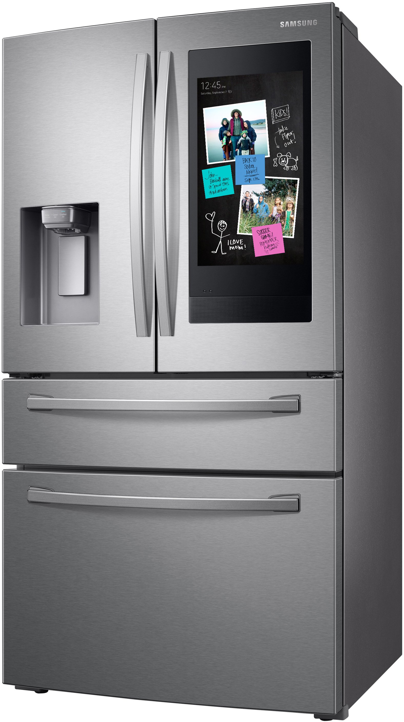 RF28R7551SR Samsung 28 cu ft French Door Refrigerator with Family Hub - 36 W Fingerprint Resistant Stainless Steel-5