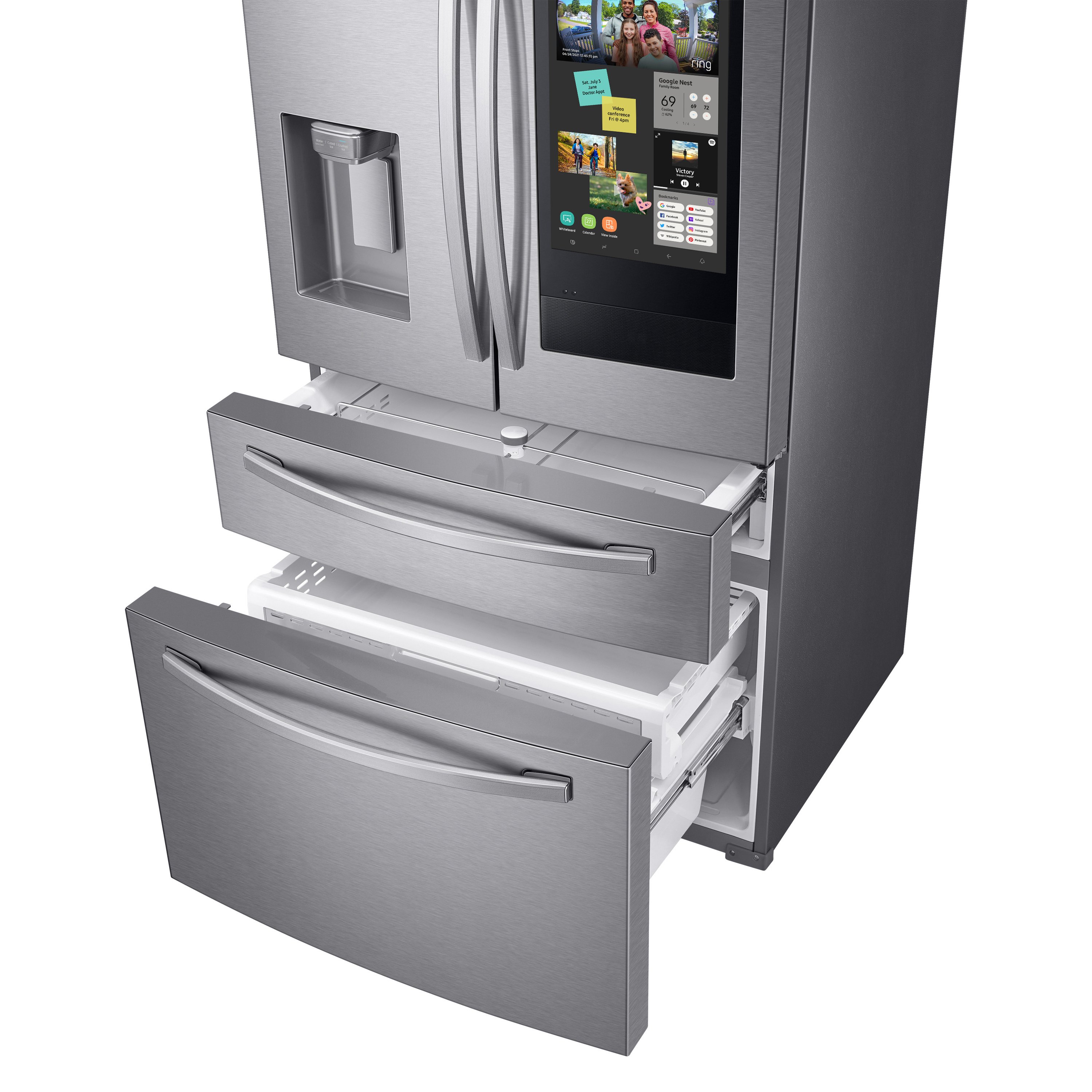 RF28R7551SR Samsung 28 cu ft French Door Refrigerator with Family Hub - 36 W Fingerprint Resistant Stainless Steel-6