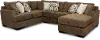 Tranquility Brown 3 Piece Sectional