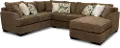 3PC/TRQLTY2/CHOC/OP4 Tranquility Brown 3 Piece Sectional