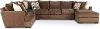 Tranquility Brown 3 Piece Sofa Bed Sectional