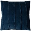 Navy Blue Vertical Stripe Throw Pillow