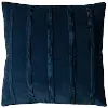 Navy Blue Vertical Stripe Throw Pillow