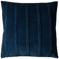 Navy Blue Vertical Stripe Throw Pillow