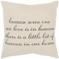 Because Someone We Love Is In Heaven Canvas Throw Pillow