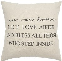 Canvas In Our Home Love Let Abide Throw Pillow
