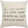 Clearance Canvas In Our Home Love Let Abide Throw Pillow