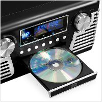 Victrola Retro Record Player with Bluetooth and 3-speed Turntable-3