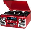 Victrola Retro Record Player with Bluetooth and 3-speed Turntable - Red