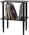 Victrola Wooden Record and Vinyl Stand - Black
