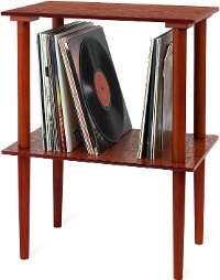 Victrola Wooden Stand with Record Holder - Mahogany