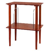 Victrola Wooden Stand with Record Holder - Mahogany-3