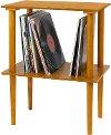 Victrola Wooden Record and Vinyl Stand - Oak