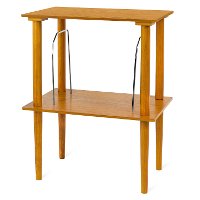 Victrola Wooden Stand with Record Holder - Oak-3