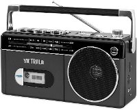 Mini Bluetooth Cassette Player Boombox - Gray