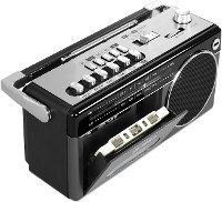 Mini Bluetooth Cassette Player Boombox - Gray-3