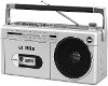 Mini Bluetooth Cassette Player Boombox - Silver