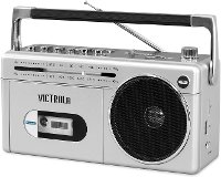 Mini Bluetooth Cassette Player Boombox - Silver