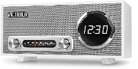 Bluetooth Digital Clock Stereo with FM Radio - White