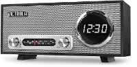 Bluetooth Digital Clock Stereo with FM Radio - Black