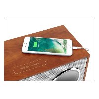 Bluetooth Analog Clock Stereo - Mahogany-2
