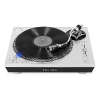Pro Series USB Record Player with 2-Speed Turntable and Dust Cover - Silver-2