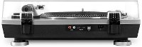 Pro Series USB Record Player with 2-Speed Turntable and Dust Cover - Silver-3