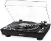 Pro Series USB Record Player with 2-Speed Turntable and Dust Cover - Black