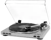 40705958 Pro USB Record Player with 2-Speed Turntable and Dust Cover - Silver
